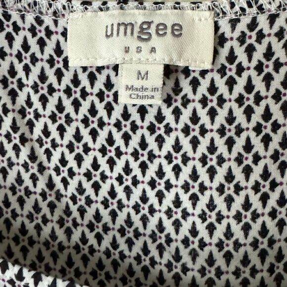 Umgee Printed Boho Flowy Tie Back Dress Size Medium - Picture 5 of 11